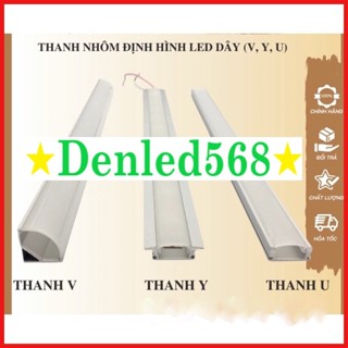 2m thanh ray nhôm định hình, máng nhôm dùng cho led dán 12v trang trí nội thất