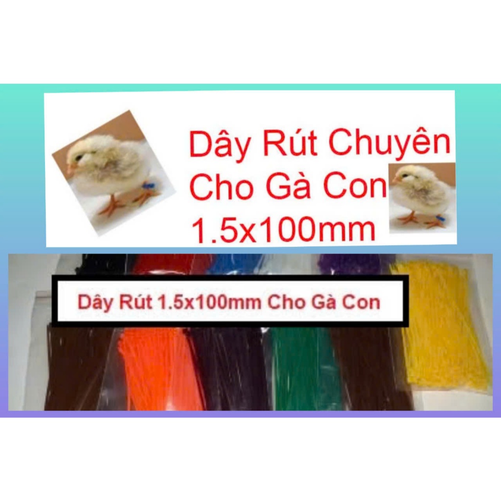 10 Bịch Dây Rút Màu Cho Gà Con