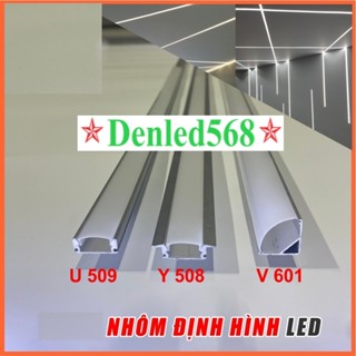  Hỏa Tốc Thanh ray nhôm định hình Led dán 12v máng nhôm âm nổi gắn trần nội thất 