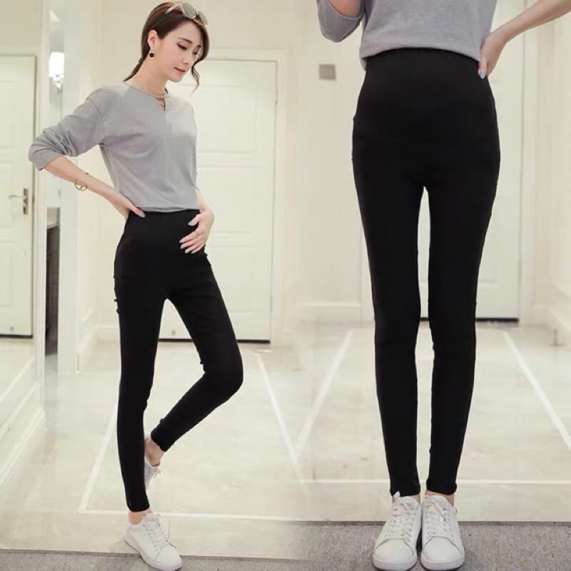 Quần legging bầu hàng quảng châu(sẵn màu đen)