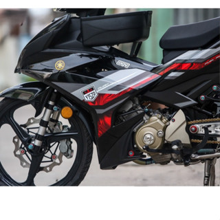  Tem rời exciter 150 đen đỏ xám y15zr mẫu mới  tem 3 lớp cao cấp 