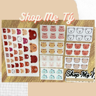 Sticker nhiệt dán bình sữa và  đồ dùng cho bé (có chống nước) / Sticker Gấu , thỏ, khủng long, sóc, hổ