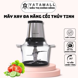  Máy Xay Thịt Đa Năng SOKANY Công Suất 800W Cao Cấp -Cối Thủy Tinh Dung Tích 2L YATAMALL 