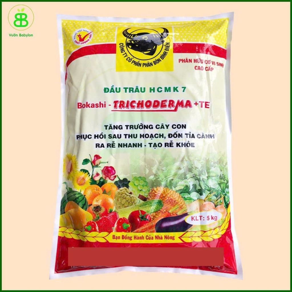 Phân Hữu Cơ Vi Sinh Trichoderma + TE Đầu Trâu 5kg