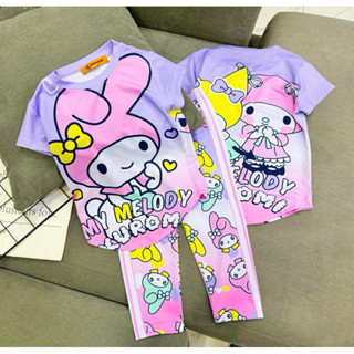 Đồ bộ thun lạnh cho bé gái mặc nhà vải mềm mát tay ngắn tay dài size từ 10 đến 40kg