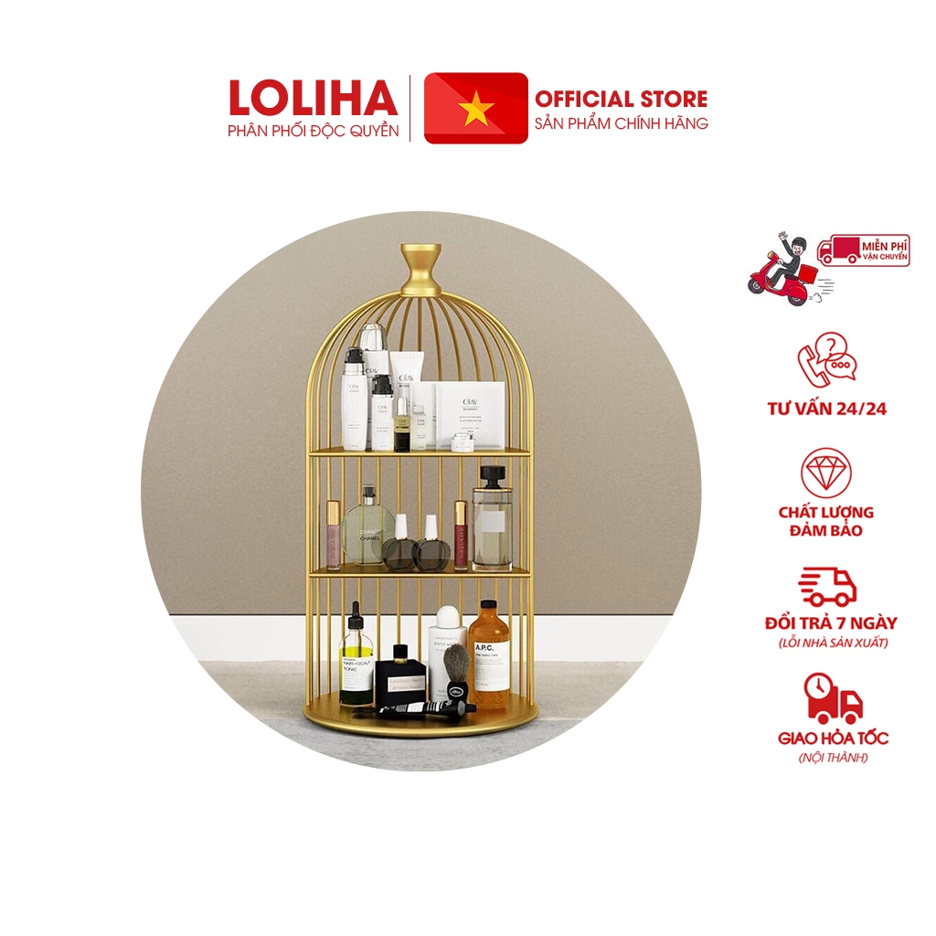 🏵️FREESHIP🏵️ Combo 5 Kệ mỹ phẩm lồng chim