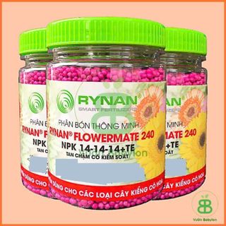 Phân Bón Lan và hoa kiểng Rynan 240, Nuôi hoa, dưỡng hoa lâu tàn hiệu quả Vuonbabylon - Hủ 150g