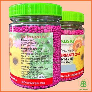 Phân Bón Lan và hoa kiểng Rynan 240, Nuôi hoa, dưỡng hoa lâu tàn hiệu quả Vuonbabylon - Hủ 150g