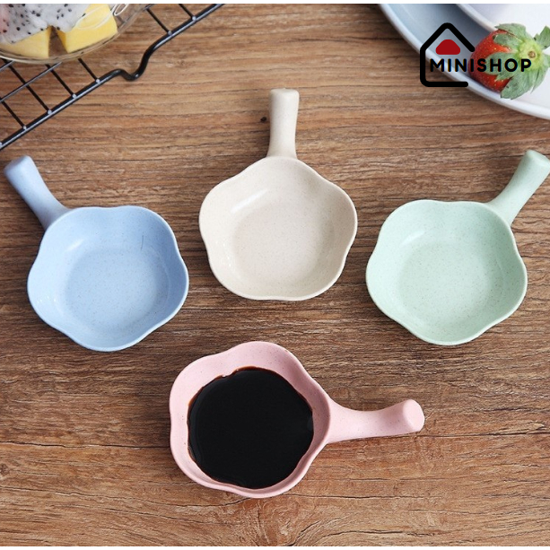 Chén Gia Vị, Chén Đựng Nước Chấm Có Tay Cầm Gác Đũa Lúa Mạch