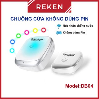Chuông cửa không dây DB04 Pingron, Nút nhấn không dùng pin, chống nước tốt