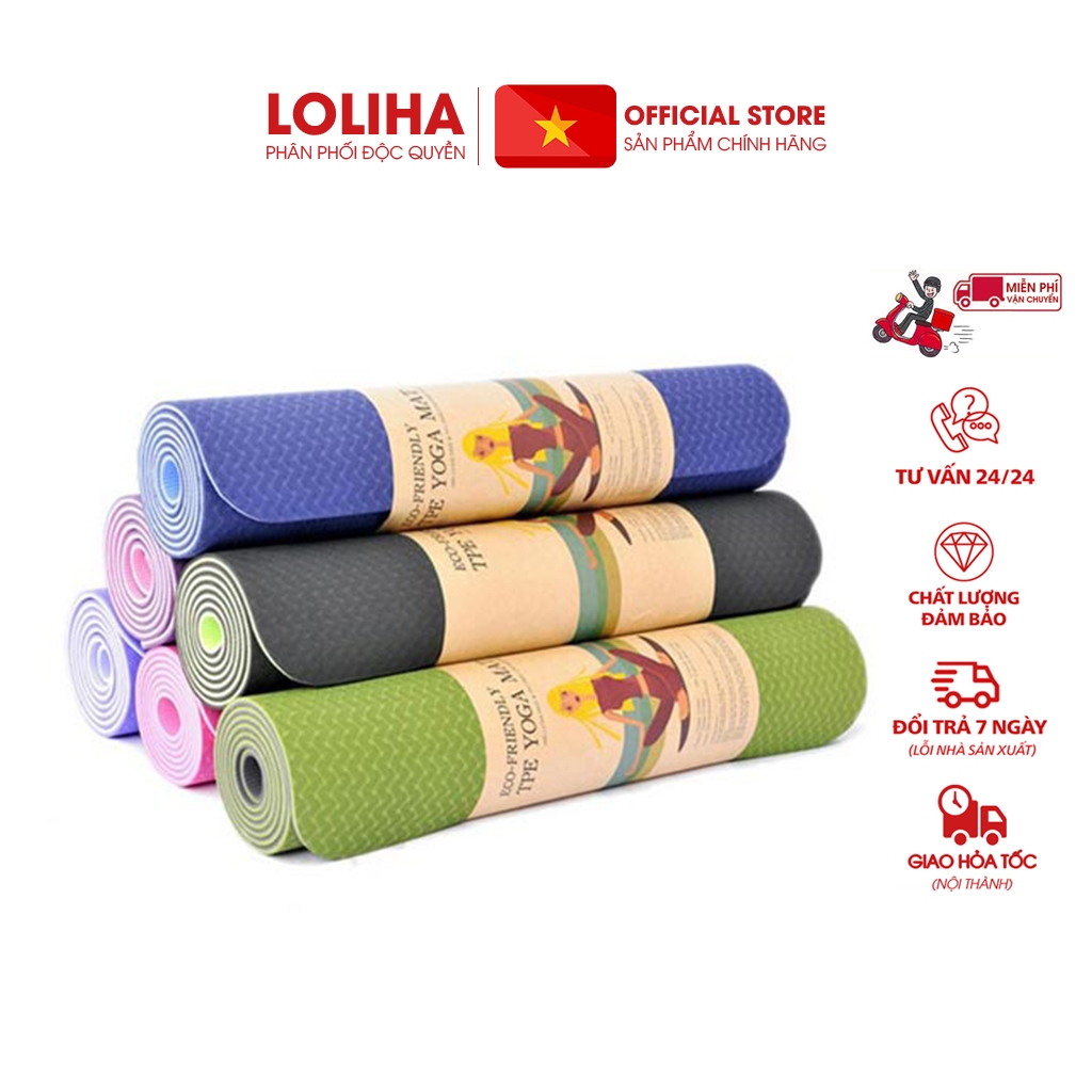 🏵️FREESHIP🏵️ Combo 5 Thảm Yoga 2 Lớp Chống Trơn Trượt