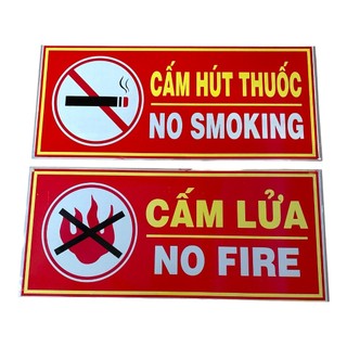 Bảng Cấm lửa, Cấm hút thuốc