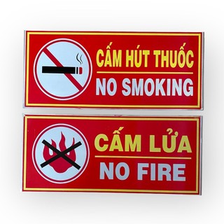 Bảng Cấm lửa, Cấm hút thuốc