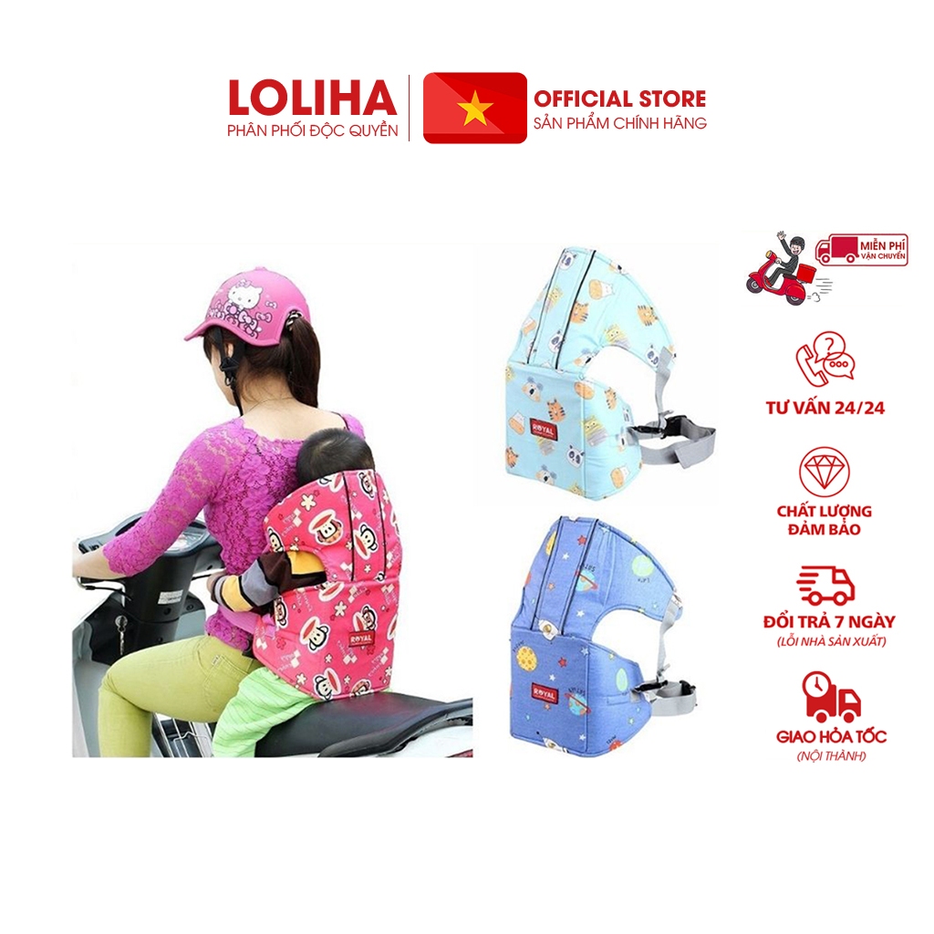 ⛔FREESHIPXTRA⛔ Đai xe máy an toàn cho bé (LOẠI CÓ ĐỠ CỔ)