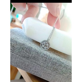 Dây Chuyền TiTan Nữ Không Đen Gỉ Mặt Hoa Xoàn Lấp Lánh_Màu Trắng/Vàng