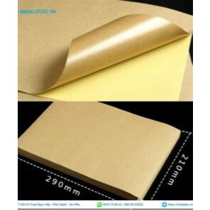 Giấy Decal da bò A4 (Giấy Kraft) xấp 100 tờ
