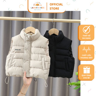Áo gile phao cho bé, áo khoác bé trai chần bông giữ ấm unisex phong cách Hàn Quốc 8-20kg | LANVITA