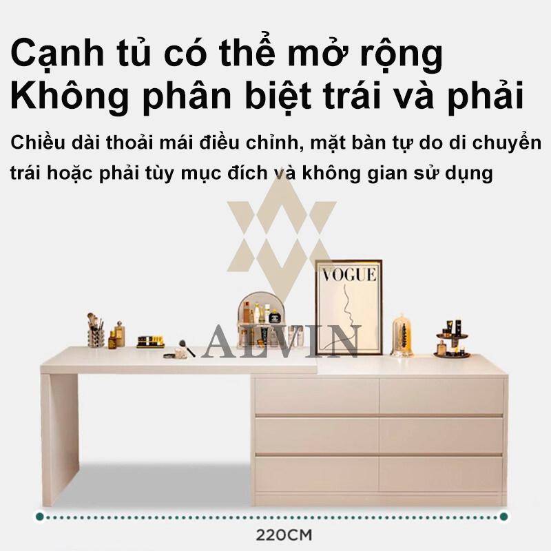 ALVIN Bàn trang điểm phòng ngủ phong cách bắc Tối Giản Và Tiện Lợi Có Nhiều Ngăn Để Đồ | BigBuy360 - bigbuy360.vn