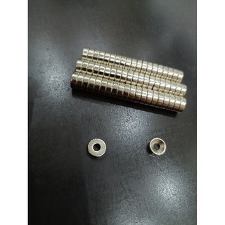 20 viên nam châm có lỗ giữa gắn cần câu cá kích thước 8x3 lỗ 3mm