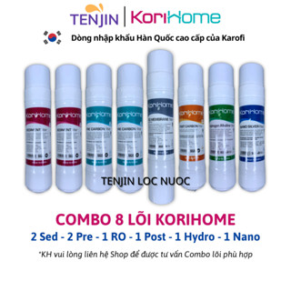 Combo 8 Lõi Lọc Korihome Hàn Quốc Chính Hãng Cho Model WPK-918, WPK-818, WPK-606, WPK-608, WPK-938 Dòng Cao Cấp Karofi