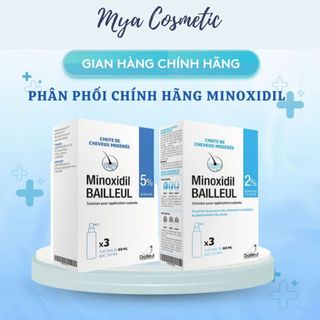 Xịt mọc tóc Minoxidil Bailleul 2% NHẬP KHẨU PHÁP - NGĂN RỤNG TÓC, KÍCH THÍCH MỌC TÓC Hộp 3 lọ 60ml.
