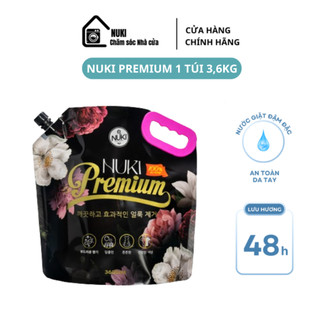 Nước giặt xả NUKI PREMIUM phiên bản đặc biệt hương nước hoa, dung tích 3,6KG, Giặt sạch thơm lâu, mềm mại dịu nhẹ