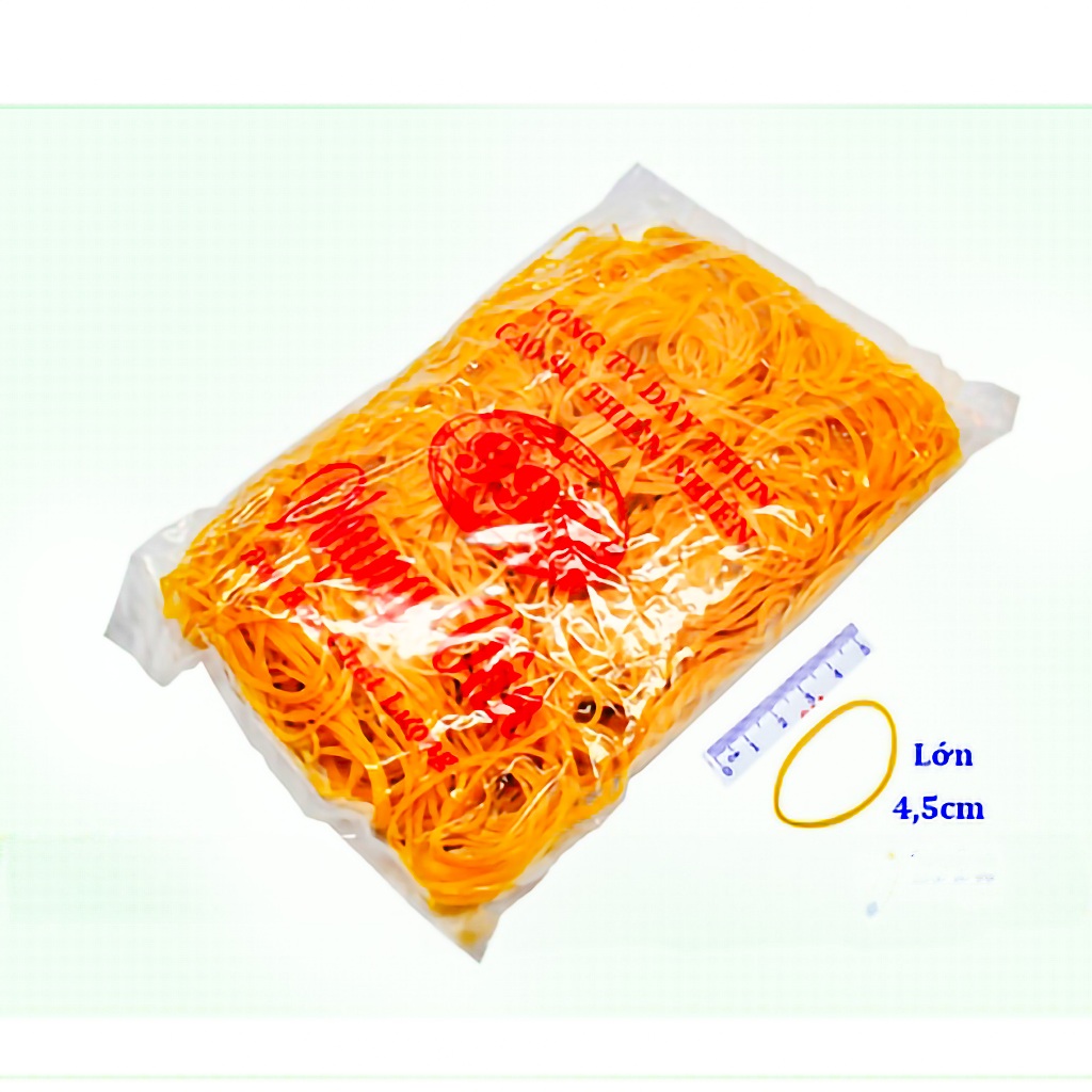 [MUA SỈ GIẢM 10%] Dây Thun, Dây Chun Dẻo Vàng Lớn (500gr/ Bịch) - Đường Kính 4.5cm