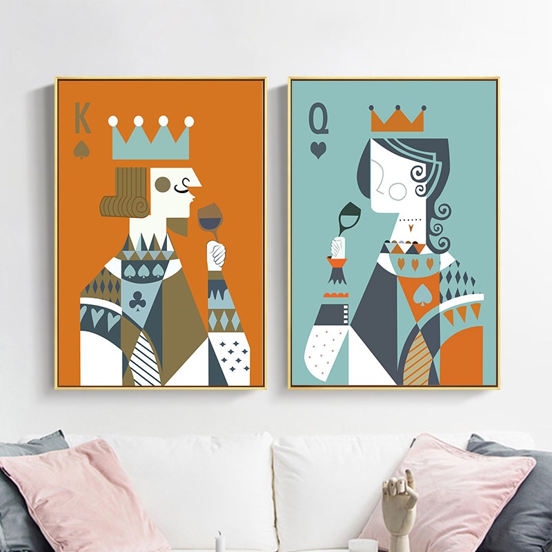 Tranh canvas trang trí nội thất gồm khung