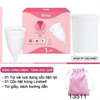 [Hỏa Tốc HN] Cốc nguyệt san Lincup chính hãng Lingroup từ Mỹ ( Lincup 0, Lincup 1, Lincup 2) tặng quà túi vải hấp dẫn