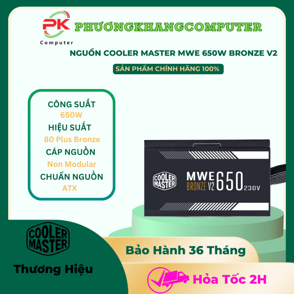 NGUỒN COOLER MASTER MWE 650W / 700W / 750W BRONZE V2