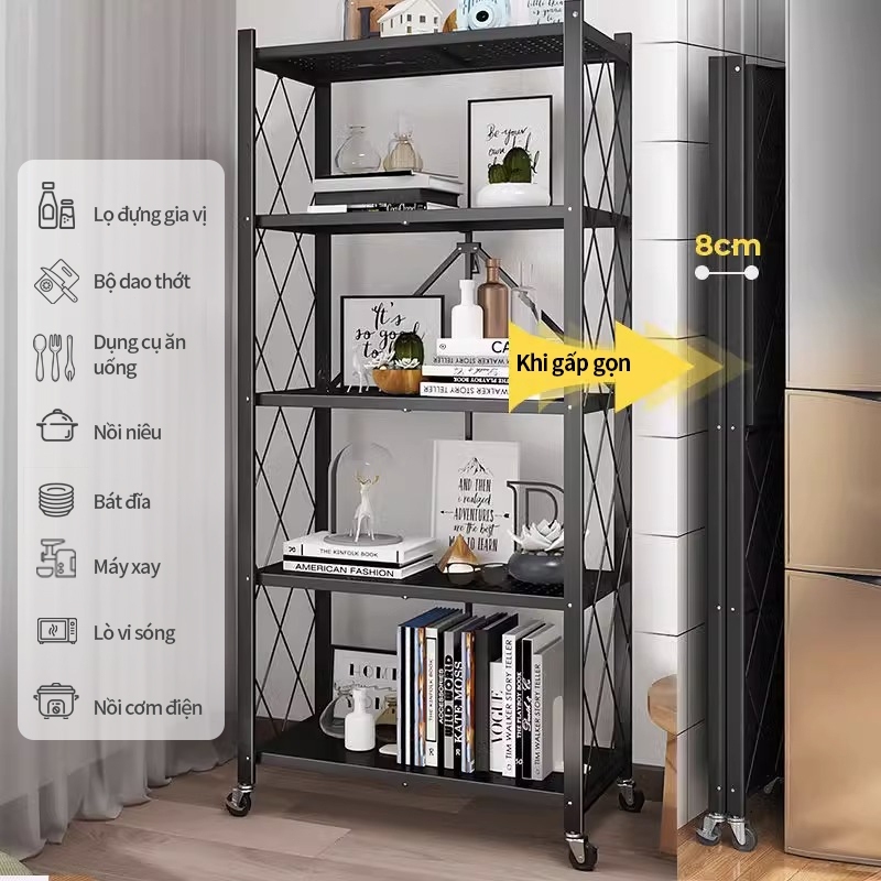 RACK Kệ gấp gọn Có Bánh Xe sơn tĩnh điện, Kệ Để Đồ Gấp Gọn Không,Kệ Gấp Gọn Để Đồ Tiện Lợi | BigBuy360 - bigbuy360.vn