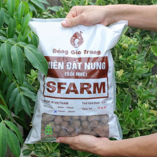 VIÊN ĐẤT NUNG (SỎI NHẸ) SFARM 5DM3 (KT 10-20MM)