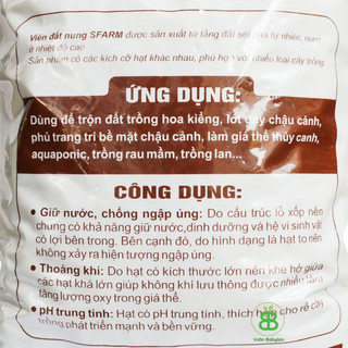 VIÊN ĐẤT NUNG (SỎI NHẸ) SFARM 5DM3 (KT 10-20MM)