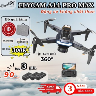 Flycam A14 Pro max, Plycam động cơ không chổi than, Cảm biến chống va chạm, Play cam camera kép 8k