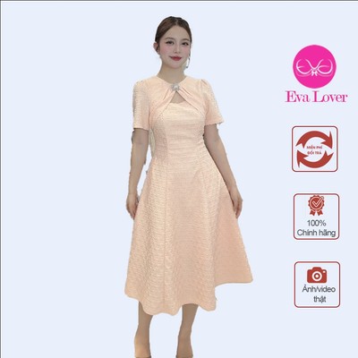 Váy  xòe vạt ngực cài đá kiểu dáng xòe Evalover