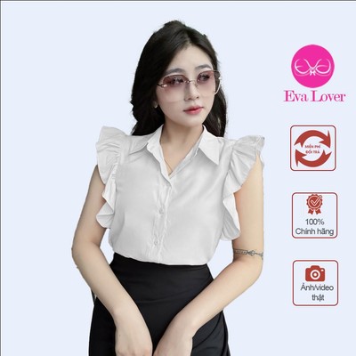 Sơ mi nữ sát nách bèo vai Evalover chất lụa tằm mềm mát Evalover ASM2024228