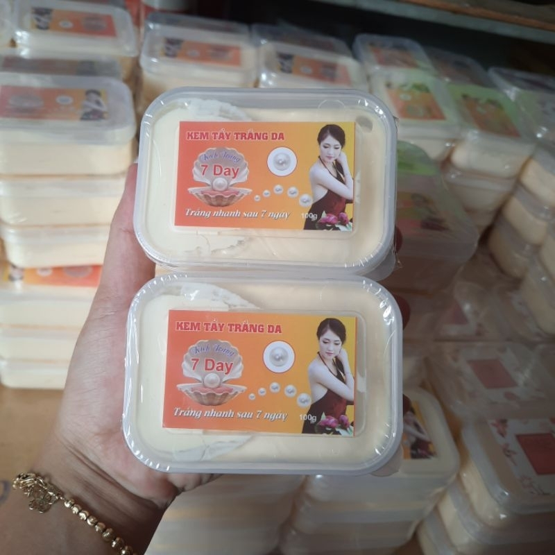 combo 2 hộp kem tẩy trắng da 7day vuông