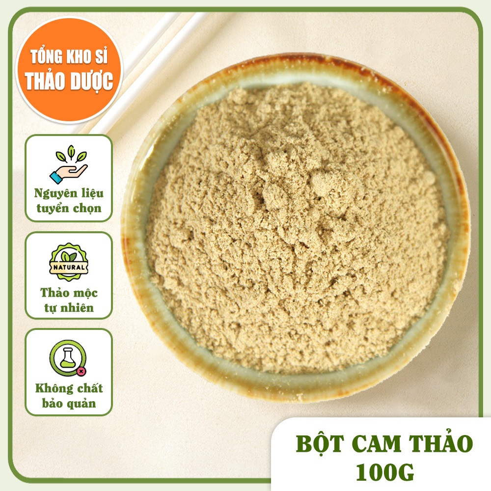 Bột cam thảo nguyên chất 100g (Dưỡng trắng, chống lão hóa)