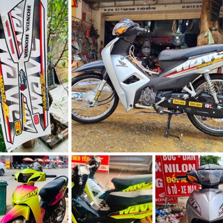 Tem Rời Wave 110 [ Ghép Crom ] Dạng Trong Mẫu 2010 Dán Tất Cả Các Màu Xe