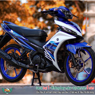 Tem rời xe Exciter 135 Lc trắng xanh  A  