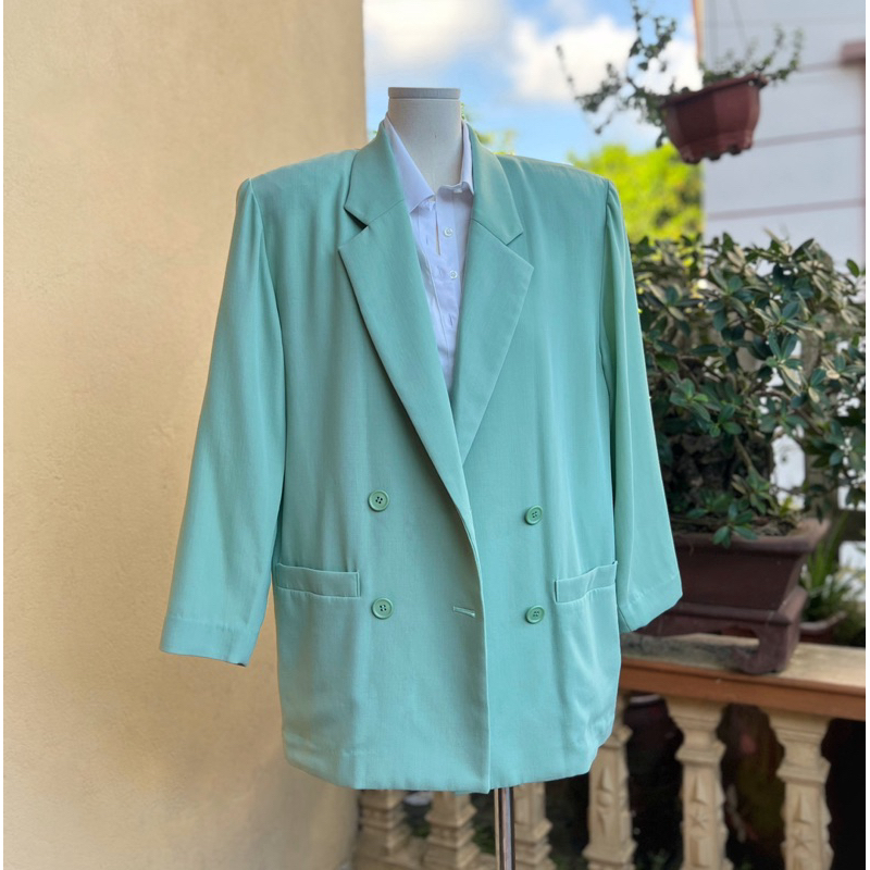 [blazer 2hand] Áo Blazer xanh ngọc