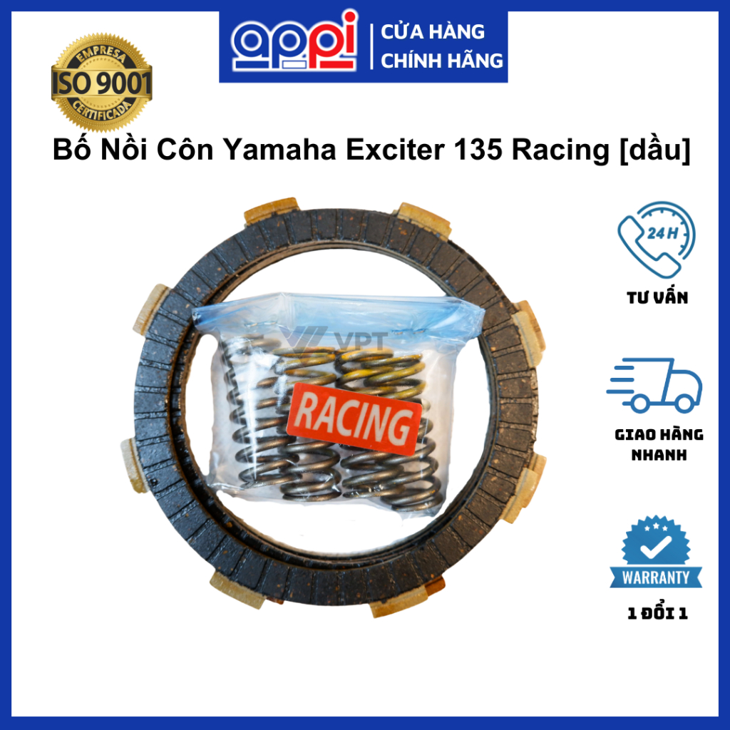 Bộ nồi côn [lò xo] EX 135-2011 | Bộ nồi ampida LC135 II-2011 dầu - [50C] chính hãng APPi