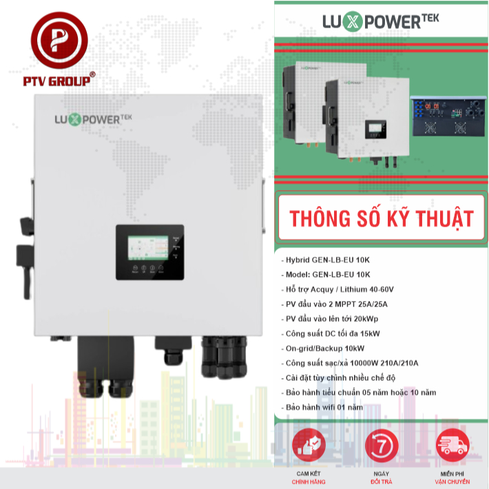 Inverter Luxpower GEN 10K I Biến Tần Hybrid | PTV GROUP | Bảo Hành 5 Năm