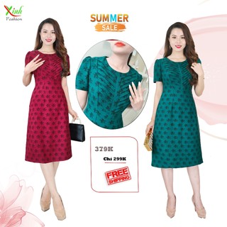 Đầm Suông Xếp Ly Thân Áo Trẻ Trung DL756-Dl757-DL758