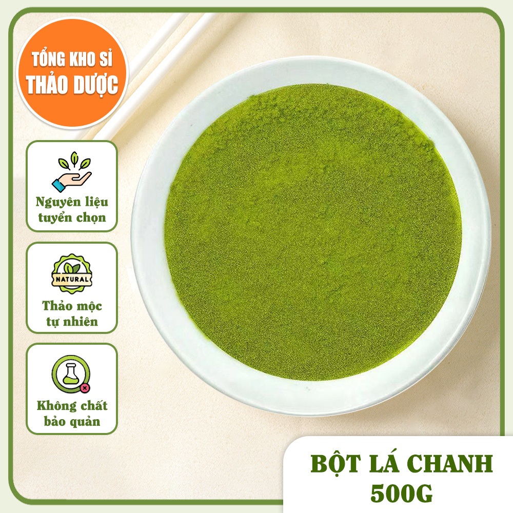 Bột lá chanh nguyên chất 500g (Gia vị nấu ăn, kích thích hệ tiêu hóa)