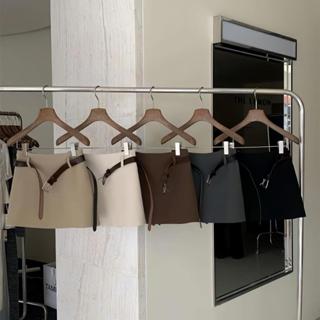 C12 Chân váy chữ A dáng ngắn basic kèm đai hàng chuẩn QC