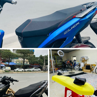 Bộ mút yên gọt 2 tầng + vỏ yên may viền chỉ đỏ gắn cho vario 125-150