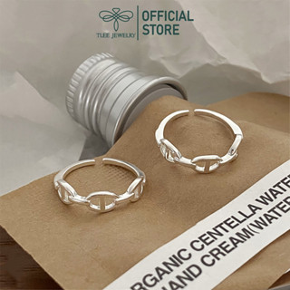 Nhẫn bạc nữ TLEE, nhẫn xích nối ngón út cá tính TLEE JEWELRY