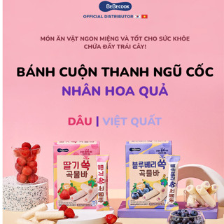 Bánh ngũ cốc Kemy Kid - Bebecook cuộn vị trái cây cho bé ăn dặm