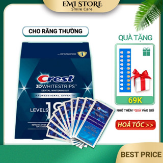 Miếng dán trắng răng Crest 3D White Professional Effects /Glamorous/ Supreme Bright/ 1 Hour/ Vivid - Chính Hãng USA